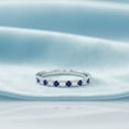 thumbnail image 4 of 925 Sterling Silver Round 0.50 Ctw Natural Tanzanite Gemstone Half Eternity Band Women Anniversary Ring, Gift For Her_11.5, 4 of 5