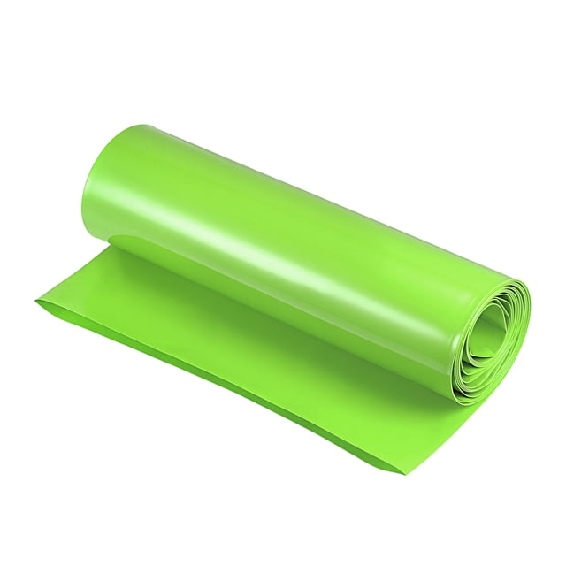 Unique Bargains Tube Rétractable en PVC Vert Clair 210mm Plat 2m pour Grand Pack de Batteries