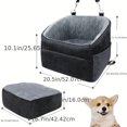 thumbnail image 2 of 1-Pack Round Dog Car Seat Cushion - Portable Pet Car Seat Cover, Soft Polyester Material, Ideal for Small & Medium Breed Dogs, Essential Pet Travel Accessory, 2 of 6