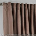 thumbnail image 4 of 3S Brother's Solid Luxury Matte Velvet Soft Curtains Set of 2 Panels Hanging Back Tap & Rod Pocket Home Décor Bedroom Kitchen Office Windows Room Darkering ( Pale Taupe-52"x84"), 4 of 6