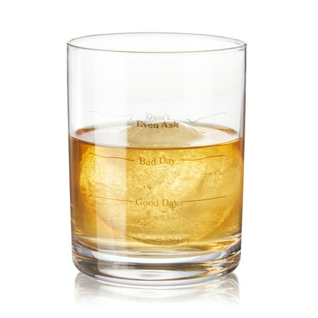 

True Good Bad Don’t Ask DOF Glass For Old Fashioned Whiskey or Scotch - 12oz Laser Engraved Funny Whiskey Glass Set of 1