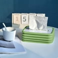 thumbnail image 6 of Silicone Tissue Box, Auto-draw Paper Holder, Household Paper Dispenser, Automatically Sinks to Bottom, Stylish Living Room Decor, Ideal for Home Use, Convenient Tissue, Ihhxbz | Green, 6 of 8