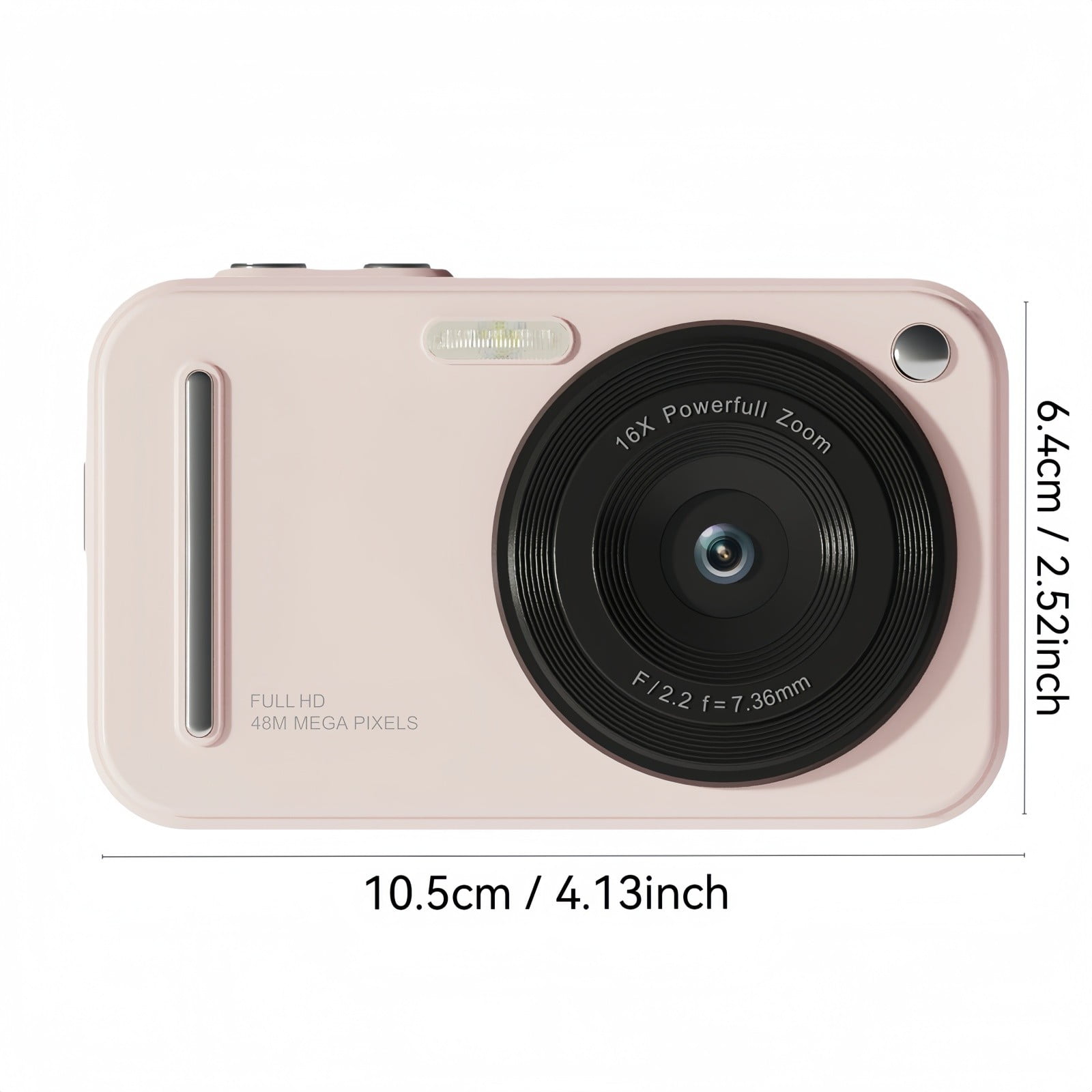 Digital Camera 48MP 16x Zoom with Anti-Shake, Portable Compact Camcorder for Beginners, Photography & Video Recording（32GB of built-in memory）