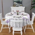 thumbnail image 2 of Pioneer Flower Floral Print Pattern Round Tablecloth 60"x60",Wrinkle Wipeable Table Cloth for Kitchen Dining Room Picnic Patio Party, 2 of 6