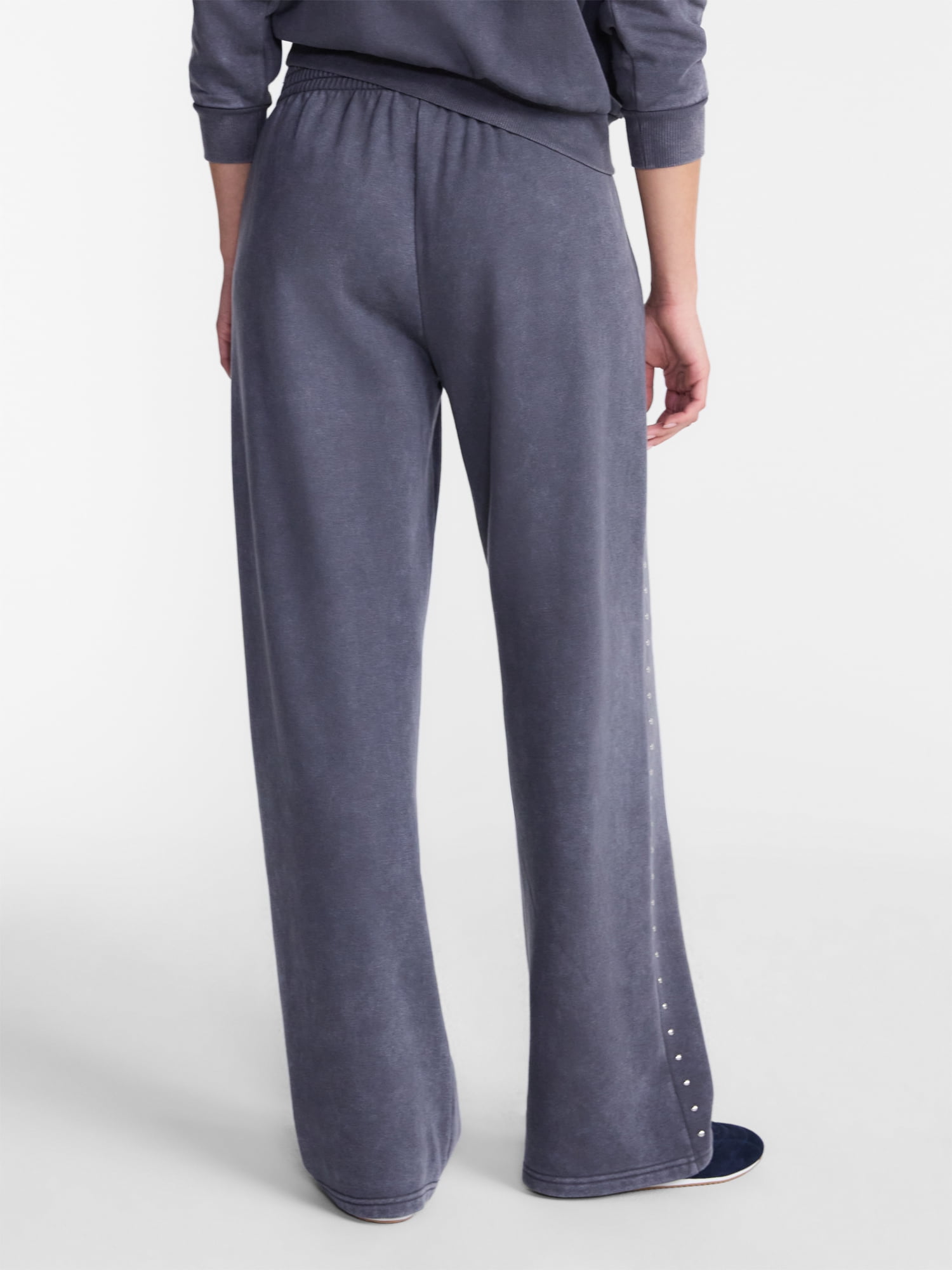 No Boundaries Mineral Wash Studded Sweatpants, 31" Inseam, Women's XXS-XXL