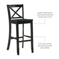 thumbnail image 5 of Linon Torino 30" Indoor Wood X Back Counter Stool, Black, 5 of 14