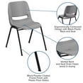 thumbnail image 2 of HERCULES Series 880 lb. Capacity Gray Ergonomic Shell Stack Chair, 2 of 9