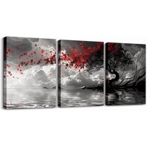 Hieng Colorful Wildflower Canvas Wall Art,Boho Flowers Pictures Poster Prints,Watercolor Floral Paintings,Country Cottage Wall Decor for Girls Bedroom Living Room Bathroom(Only canvas)