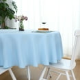 thumbnail image 6 of FOLINS&HOME Baby Blue Round 60 Inch Tablecloth - Light Blue Waterproof & Wrinkle Free Heavy Duty Washable Polyester Table Cloths for Party, Banquet, Dining - Circle/Circular, 6 of 8