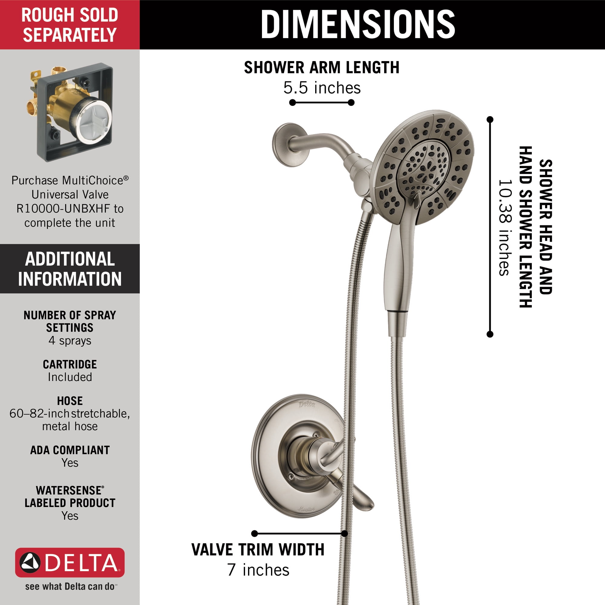 Delta Linden™ Monitor® 17 Series Shower Trim with In2ition