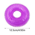 thumbnail image 2 of Orange Squeaky Spiky Ring, Large TPR Dog Chew Toy for Boredom Relief 1 Pack, Durable Interactive Training Circle for Medium Large Dogs 4.9 Inch, 2 of 4
