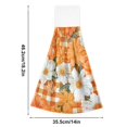 thumbnail image 6 of Yayeee Kitchen Hanging Hand Towels Set of 2 with Loop Bathroom Absorbent Tie Towel, Sunny Floral, 6 of 7
