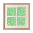 thumbnail image 1 of Motifs Verts Entrelacés Lignes Cadre Mur Table d'Affichage 4 Ouvertures Image, 1 of 3
