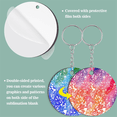thumbnail image 3 of 120 Pieces Round Sublimation Keychain Blanks Double Side Heat Transfer Blanks MDF Key Rings Blank Board Key Chain Blanks, 3 of 7