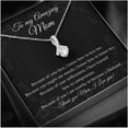 thumbnail image 3 of Mother Of The Groom Gift From Son, To Mom Wedding Gift From Son, Wedding Gift From Groom, Mom Necklace, Wedding Day Gift From Son, Necklaces with Meaningful Messages Card Inside, 3 of 6