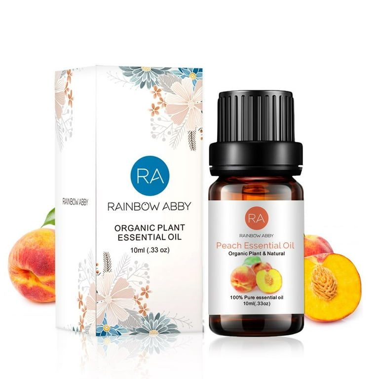 Peach Essential Oil 100% Pure Organic Therapeutic Grade Peach Oil for  Diffuser, Sleep, Perfume, Massage, Skin Care, Aromatherapy, Bath - 10ML 