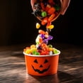 thumbnail image 7 of Halloween Cups, Summer Halloween Ice Cream Paper Cups, Disposable Cute Jack-o-lantern Treat Orange Cups for Beach Party Supplies, 30 Pack, 7 of 7