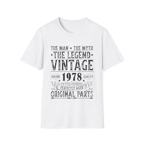 Vintage 1978 T Shirts for Men Retro Funny 1978 Birthday Mens Shirts