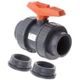 thumbnail image 2 of GF Piping Systems PVC True Union Ball Valve, Two Piece, PTFE Seat, FPM Seal, 1" Socket/NPT Threaded, 2 of 4