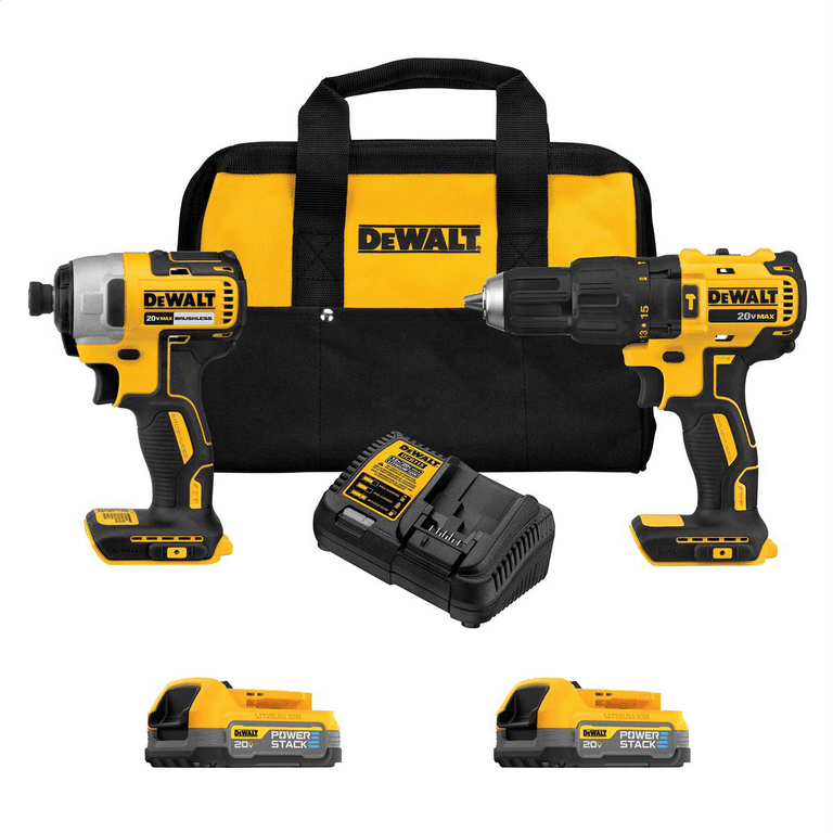 DeWalt DEWALT 20V MAX POWERSTACK 2 Tool Combo Kit Walmart