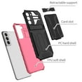 thumbnail image 3 of SaniMore for Samsung Galaxy S25+ Camera Protection Case with Invisible Sliding Card Slot, Rugged PC & TPU Bumpers Cover Folding Kickstand Upgraded Military Shockproof Protective Shell, Pink, 3 of 10