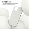 thumbnail image 2 of Compatible with iPhone 12 Pro Max Case 6.7 Inch with Slim Silicone Shockproof Protective Phone Case for iPhone 12 Pro Max with [Soft Touch Microfiber Lining]-Stone White, 2 of 16