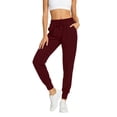 thumbnail image 6 of TGPMGRZ Yoga Scrub Pants Women High Rise Loose Fit Jogger Pants for Running, Hiking, Travel, Red Size L, 6 of 6