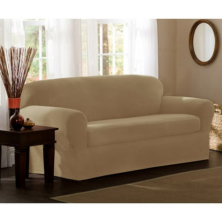 Maytex Stretch Reeves 2 Piece Sofa Furniture Cover Slipcover