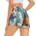 thumbnail image 4 of Picia Sunshine Cloud Bulldog Pattern Women's 2 in 1 Athletic Running Shorts High Waisted Workout Casual Gym Sweat Shorts with Comfy Liner Zipper Pockets-X-Large, 4 of 9