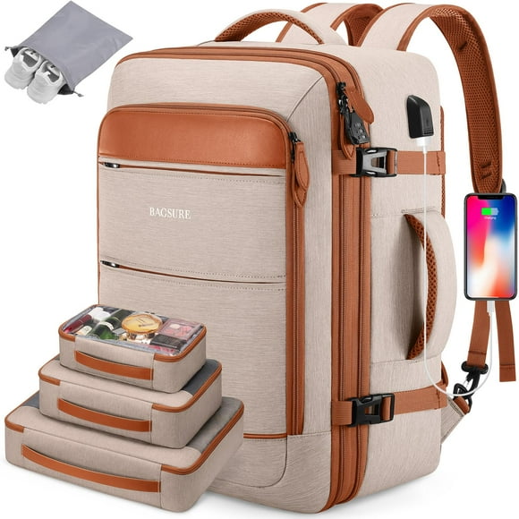 Mochila Bagsure Travel 42L para equipaje de mano con puerto USB