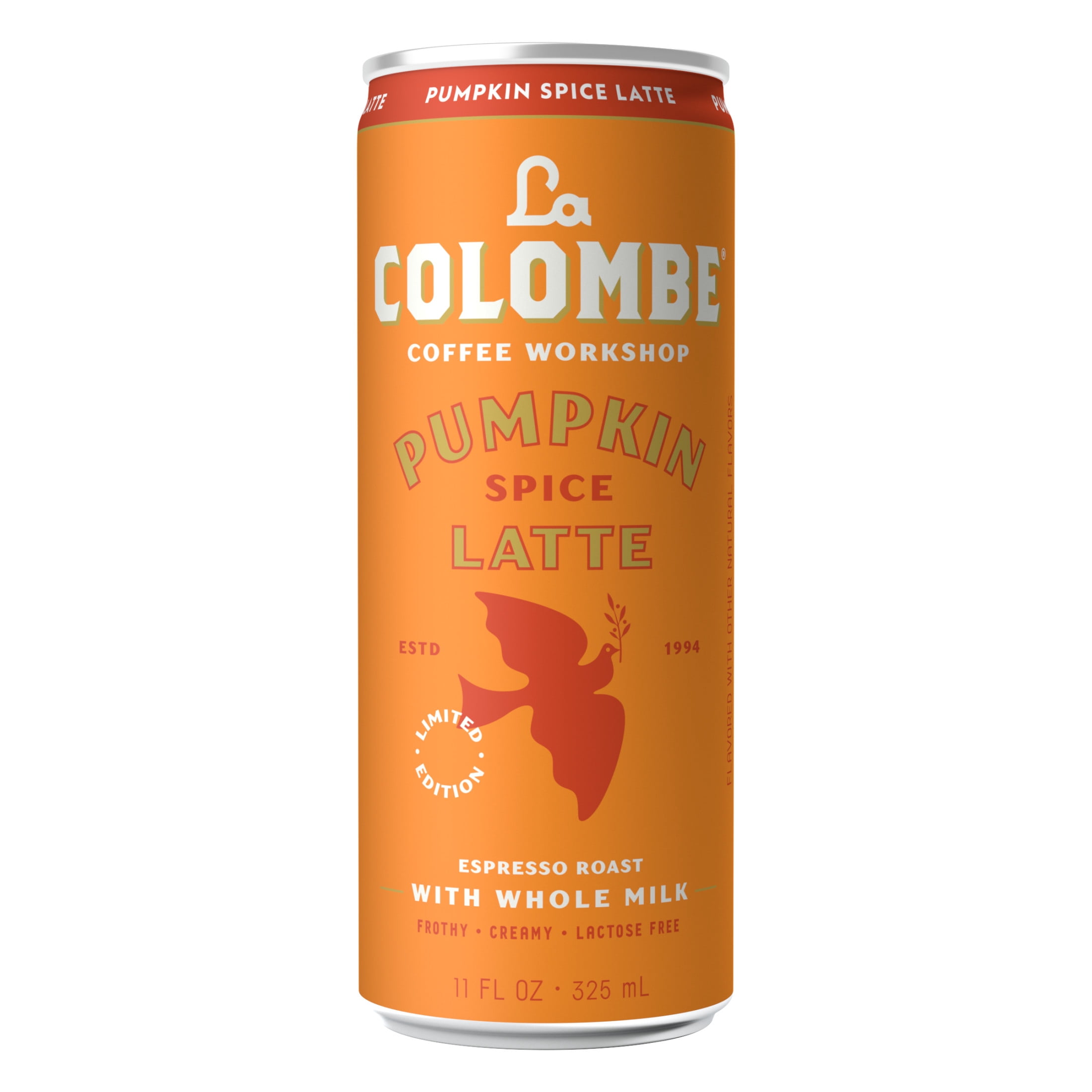 (4 pack) La Colombe Pumpkin Spice Latte Cold Brew Coffee, 11 fl oz Can