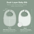 thumbnail image 6 of Muslin Baby Drool Bibs 8Pack Soft Square Adjustable Baby Bandana Bibs for Unisex Girls & Boys, 6 of 6