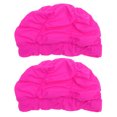 thumbnail image 1 of Miangastore 2 Pcs Bonnet d'Oreille pour Natation Nylon Imperméable Protection des Cheveux pour Femmes, 1 of 8