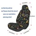 thumbnail image 3 of Fuzoiu Wasp and Florals Print Elastic Car Seat Covers, Seat Cover Protector,Universal Fit Interior Covers for Most Cars,Washable Seat Cover Non Slip for SUV,Sedan,Van, 3 of 5