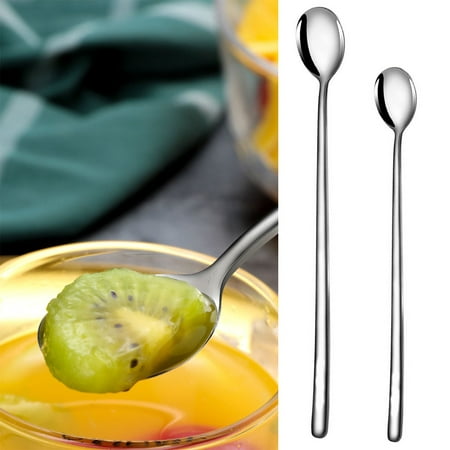 

Beechoice Stainless Steel Espresso Spoons Mini Teaspoons Set with Long Handheld for Coffee Sugar Dessert Cake Ice Cream Soup Antipasto Cappuccino 7.7/9.3 Inch