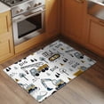 thumbnail image 2 of Cartoon Tractor Entryway Rug 2'x3'&nbsp; Non Slip Front Door Mats, Cute Grey Digger Shovel Truck Entrance Rugs Indoor Outdoor Carpet, Washable Floor Mats Small Area Rug for Bedroom Kitchen, 2 of 8