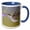 Blue/White, variant on 3drose, Ruby-throated Hummingbird, Turks Cap, Texas, Usa - Us44 Ldi0644 - Larry Ditto, 11oz Two-tone Green Mug