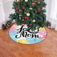 thumbnail image 2 of FMSHPON Love You Mom Lettering Xmas Christmas Tree Skirt Stand Mat for Holiday Party Decoration Indoor Outdoor 48 inches, 2 of 3
