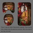 thumbnail image 7 of 4PCS Christmas Shower Curtain Set, African American Black Santa Claus Christmas Tree Stocking Gift Fireplace Winter Holiday New Year Christmas Bathroom Decor, Non-slip Bath Mat Toilet Rug, 7 of 7