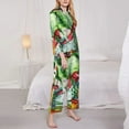 thumbnail image 4 of Disketp Pajamas Set Long Sleeve Sleepwear Womens Button Down Nightwear Pj Sets-Vegan1, 4 of 9