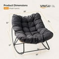 thumbnail image 2 of VINGLI Papason Rocking Chair Outdoor, Patio Rocking Chair with Cushion, Comfortable Rocker Weatherproof for Garden, Yard, Outdoor/Indoor, Beige, 2 of 7