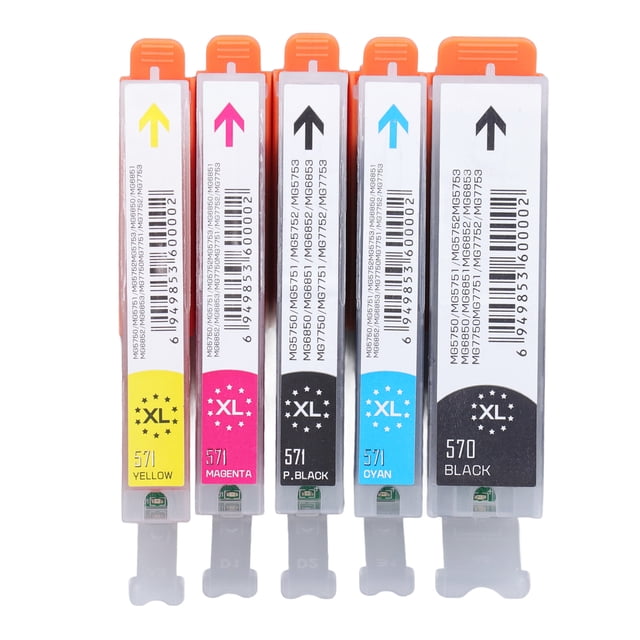 Refillable Cartridges PP High Yield Ink Cartridge for PIXMA MG5750 MG5751 MG5752 MG5753 MG6850 MG6851
