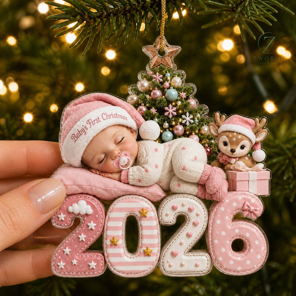 Deer First Christmas Ornament Baby 2026 Keepsake Gift