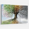 thumbnail image 3 of Tableau moderne imprimée sur toile Design Art Arbre en 4 saisons, 3 of 3
