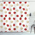 thumbnail image 1 of Ambesonne Fruits Shower Curtain, Vibrant Fruit Slices, 69"Wx75"L, Eggshell Red, 1 of 3