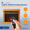 thumbnail image 2 of LifeSmart LifePro 1500W Portable Electric Infrared Quartz Indoor Fireplace, 2 of 9