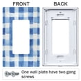thumbnail image 3 of Yayeee Rocker Switch Wall Plate 1-Gang 4.6"x2.9" Home Decorative Outlet Cover, Blue Plain, 3 of 6