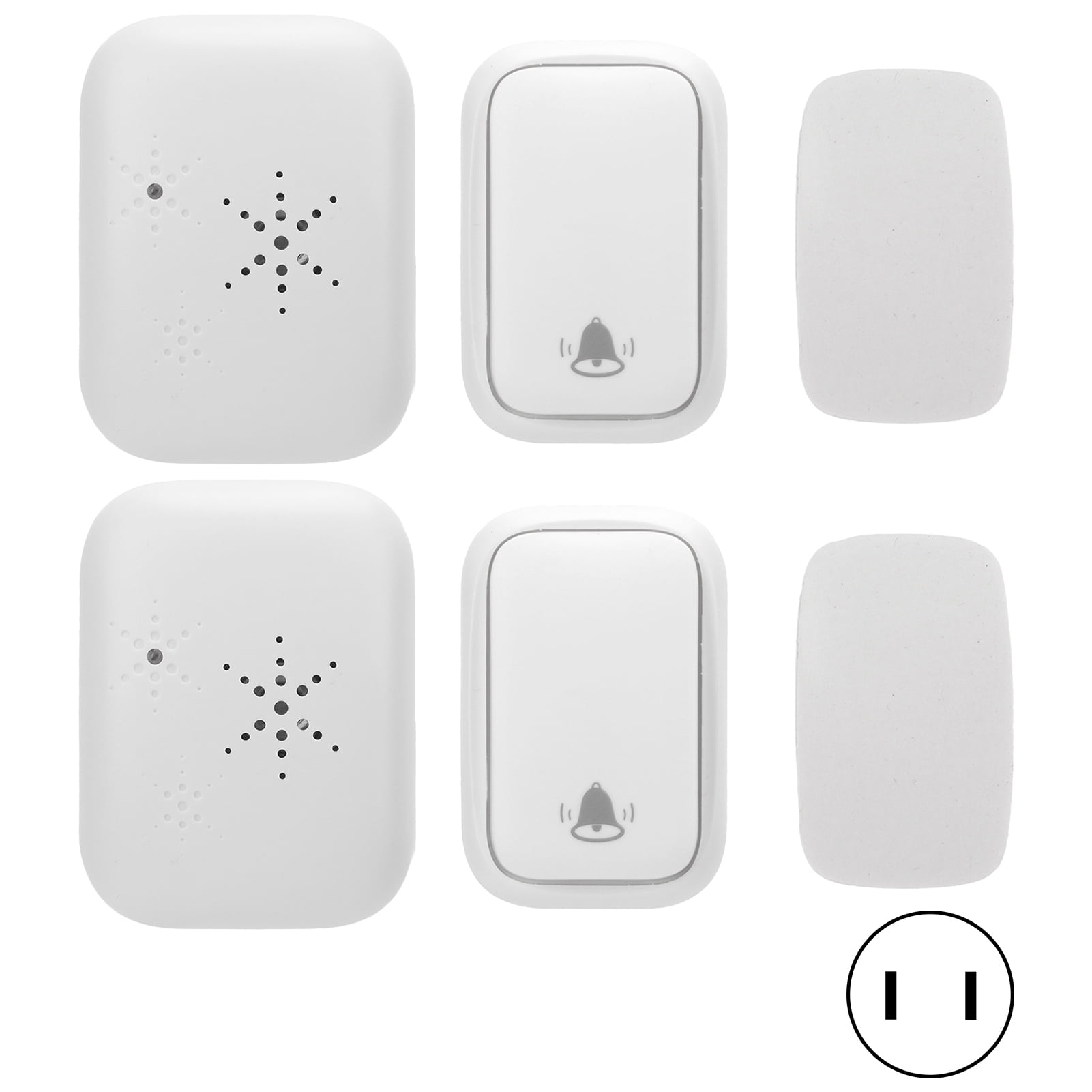 Home Doorbells , Cordless Doorbel Set Multipurpose Volume Waterproof AC