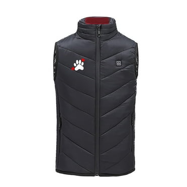 Busydd Womens Heated Vest Solid Color Warm Winter Vest Zip Up Sleeveless Puffer Vest Casual Thermal Heating Outerwear Jackets With Pockets