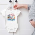thumbnail image 5 of Tropical Beach Parrot Catch Rays Gender Neutral Printed Baby Bodysuit Brisco Brands NB, 5 of 6